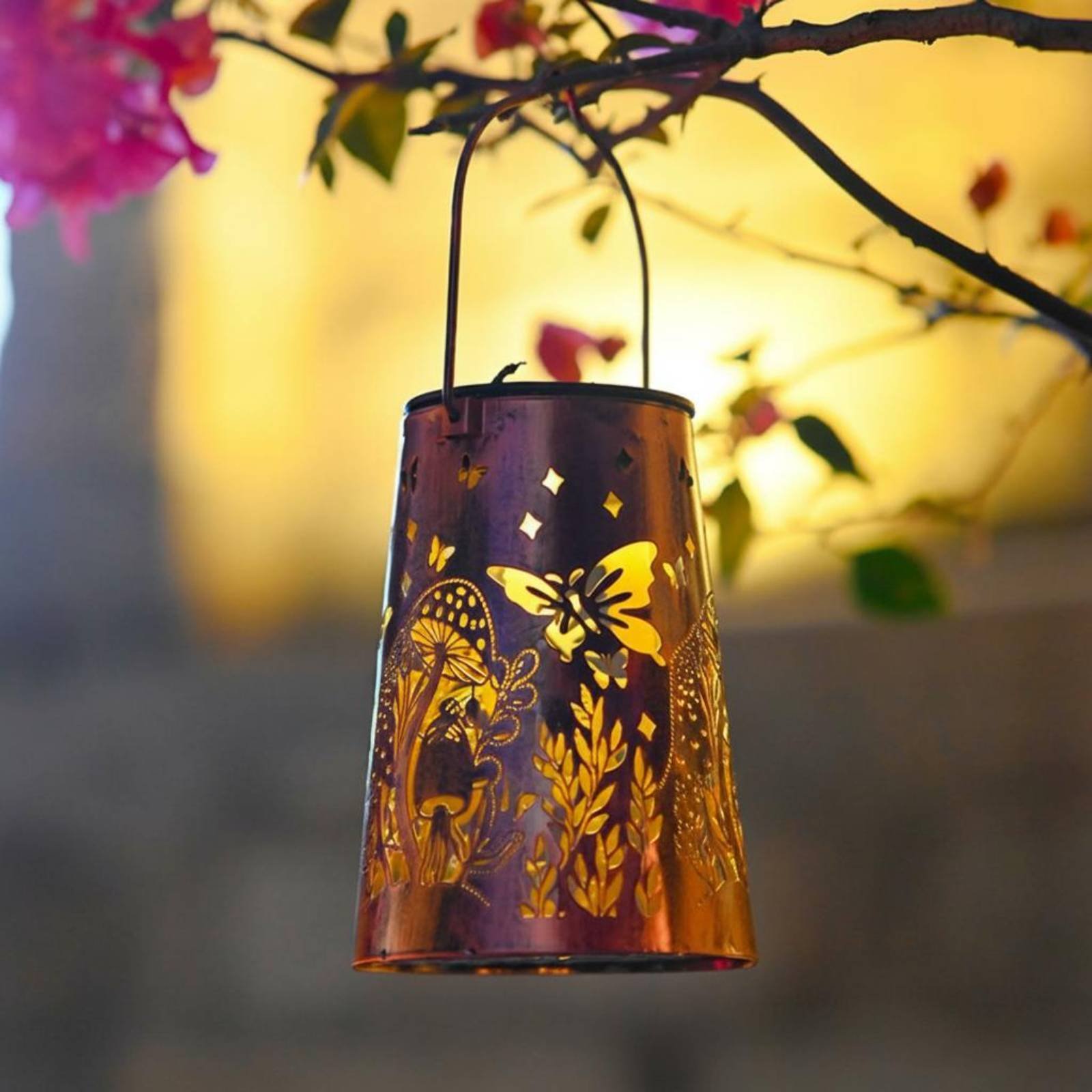 Garden Lighting Decor - Wzór lampionu w stylu kwiatowym, ogrodowa