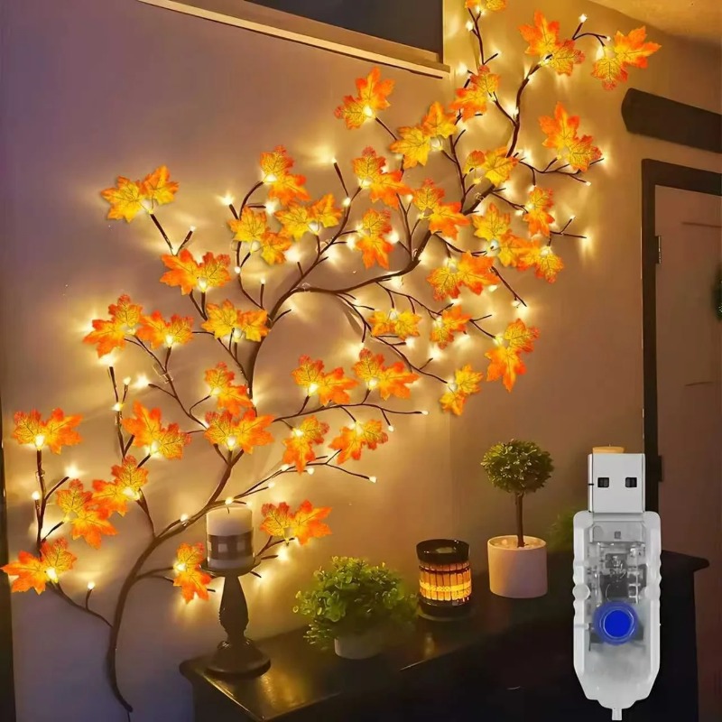 Wall Decor Lighting - DIY Zawieszka w kształcie liścia klonowego