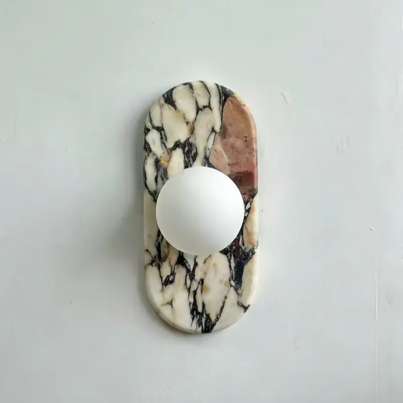 Lighting Decoration In Bedroom - Minimalistyczna lampa ścienna z naturalnego marmuru