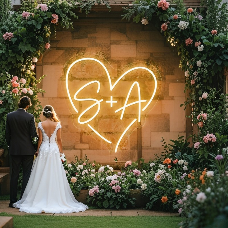 Lighting Decoration Wedding - Neon LED w kształcie serca z