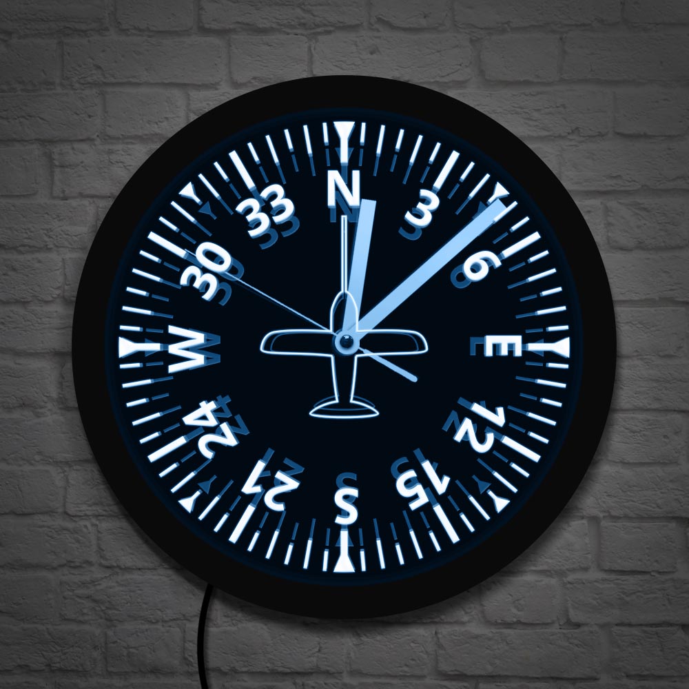 Lighting Home Decor Wall Clocks - Wskaźniki samolotów instrumenty kokpitowe lotnictwo oświetlenie