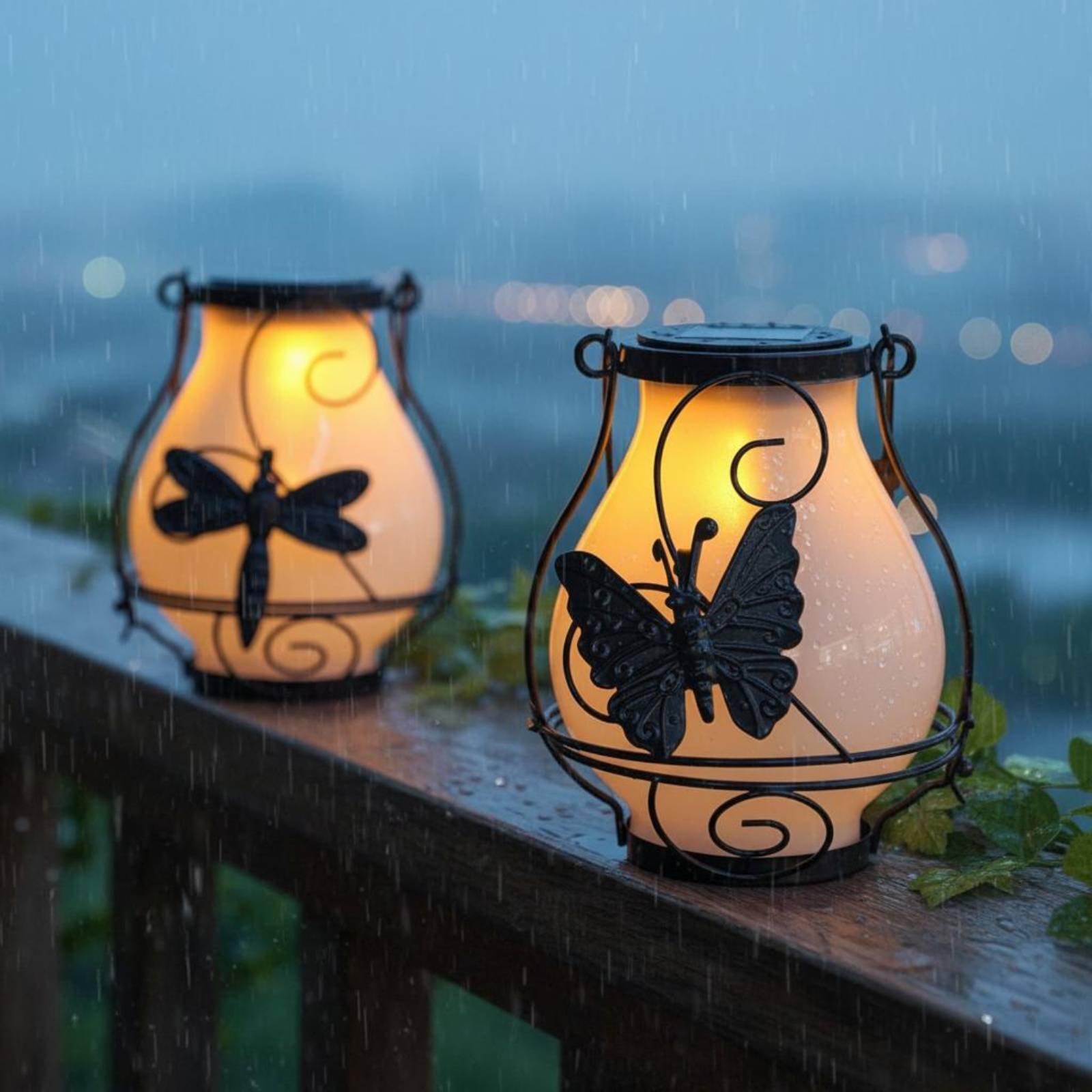 Garden Lighting Decor - Solarna latarenka w kształcie motyla, wodoodporna,