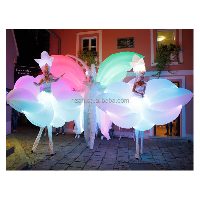 Decor Lighting The Parade - Fantazyjny biały nadmuchiwany kostium kwiatowy z