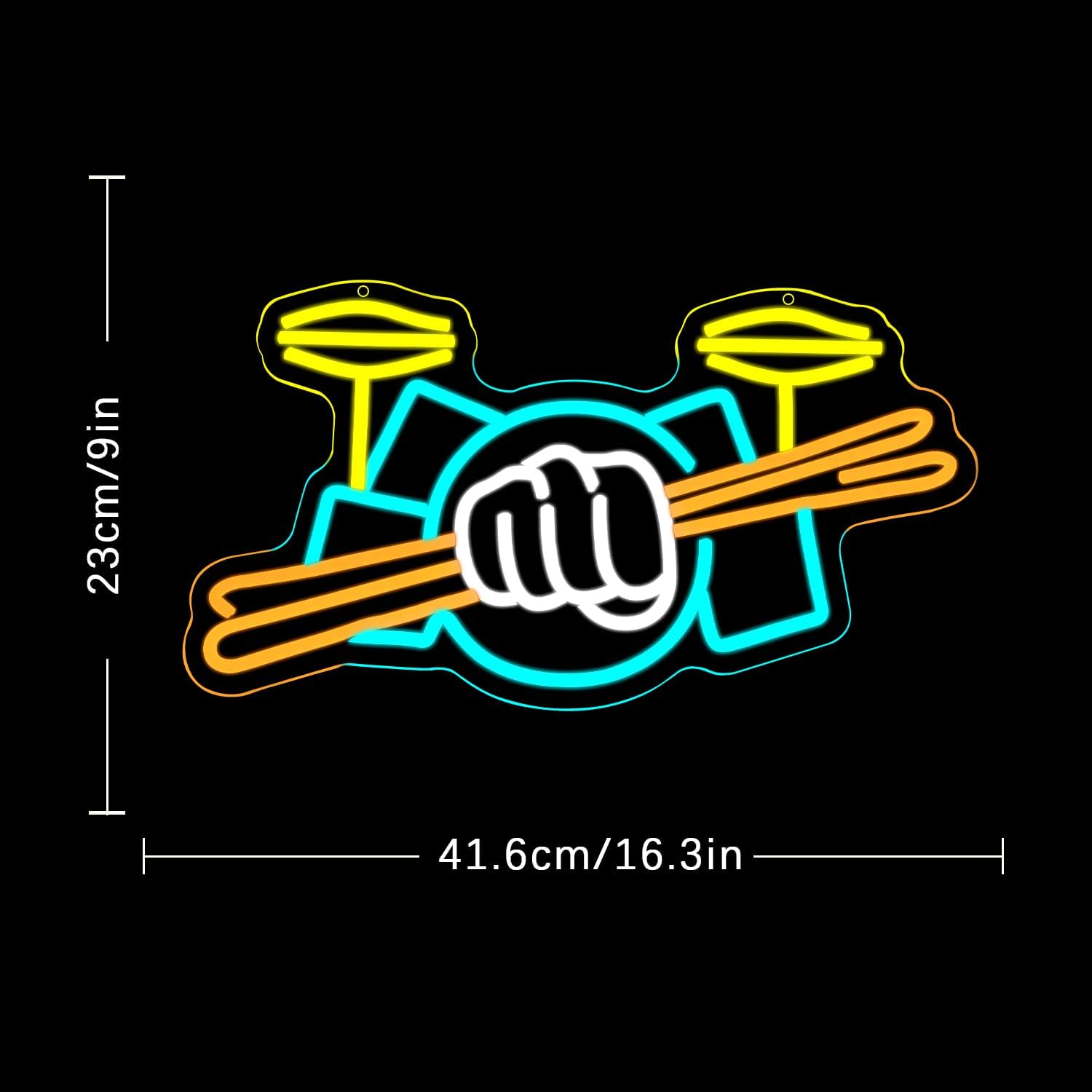 Neonowy Znak Zestawu Perkusyjn – Wall Decor Lighting recenzja i cena