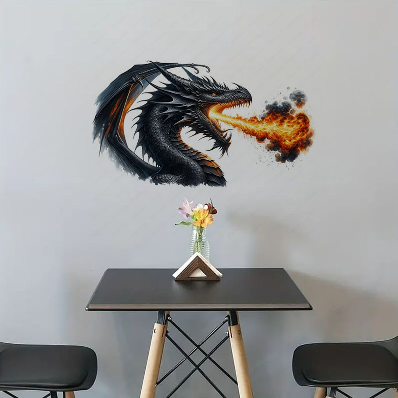 Fiery Majestic Dragon Naklejki – Lighting Mcqueen Bedroom Decor recenzja i cena