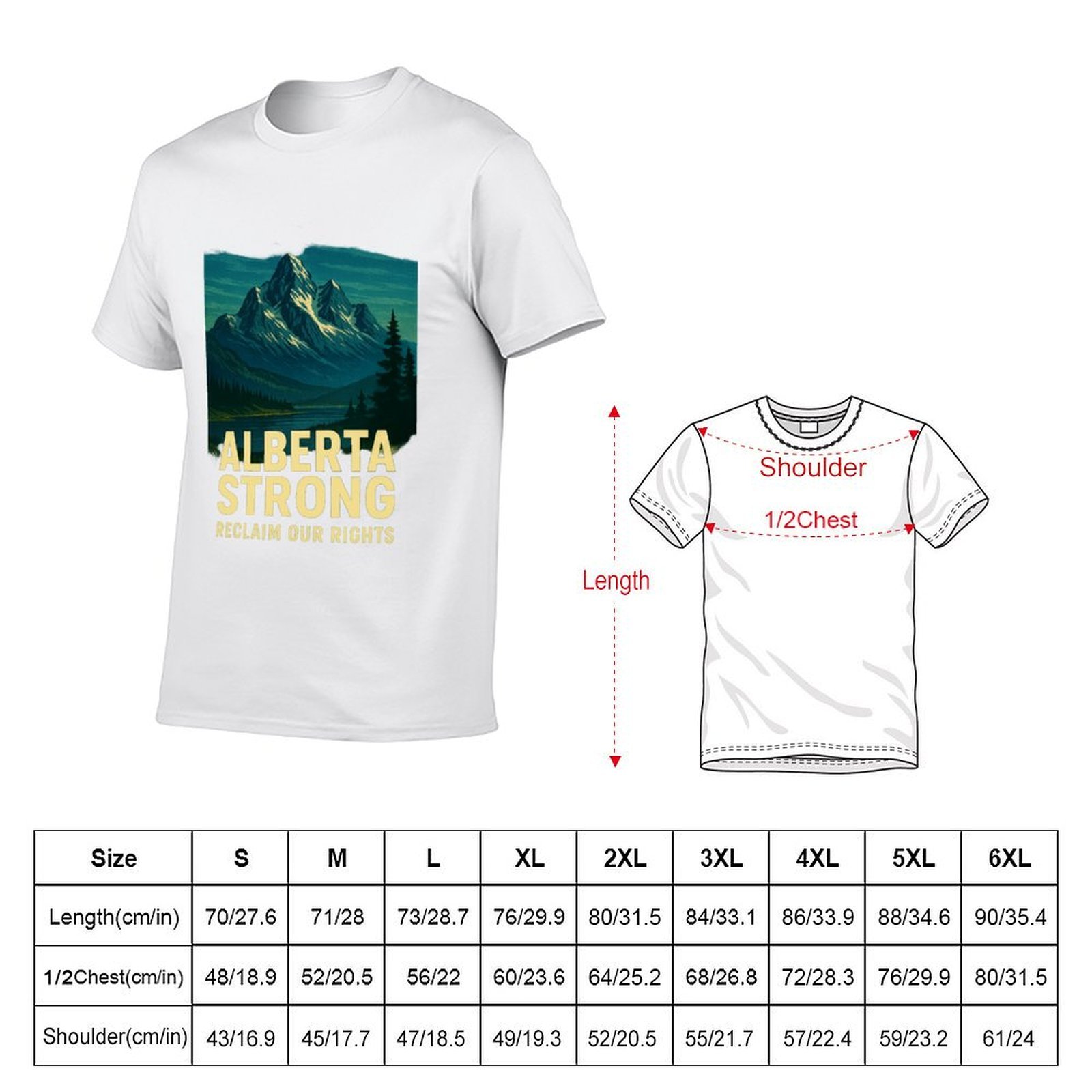 Alberta Strong T-Shirt Casual  – Alberta Lighting & Decor Edmonton Ab recenzja i cena