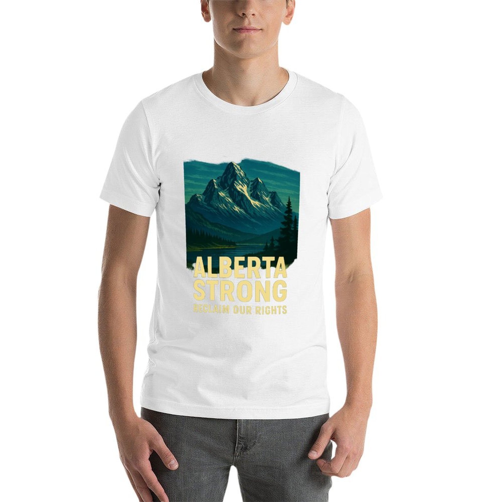 Alberta Strong T-Shirt Casual  – Alberta Lighting & Decor Edmonton Ab recenzja i cena