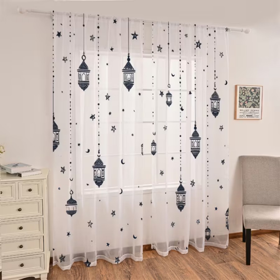 2 szt. Przezroczyste zasłony z – Office Lighting Decor recenzja i cena