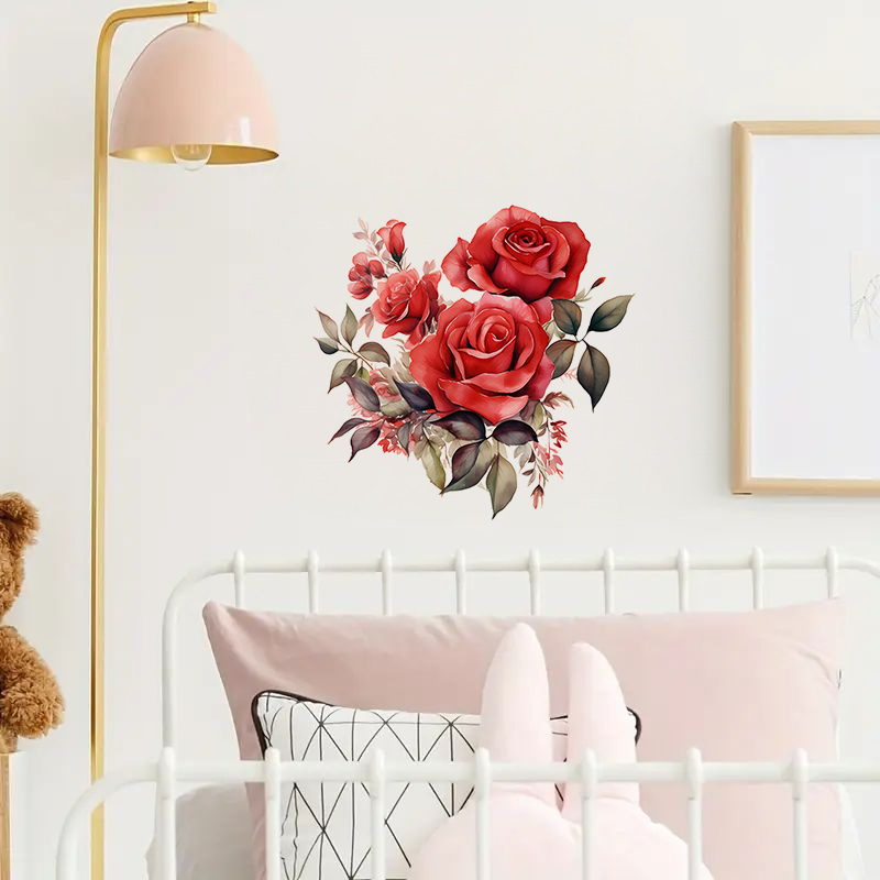 T2345 #   Piękne czerwone róże – Lighting Mcqueen Bedroom Decor recenzja i cena