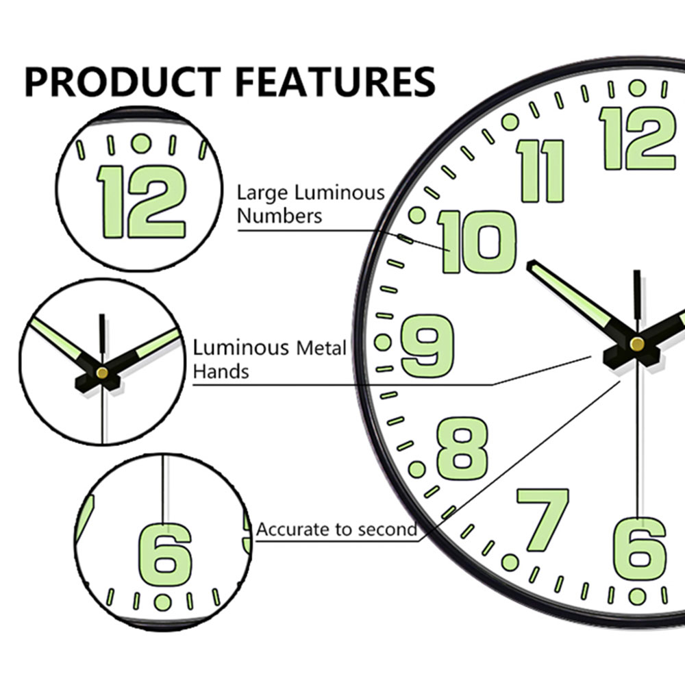 Świecący Zegar Ścienny Podświe – Lighting Home Decor Wall Clocks recenzja i cena