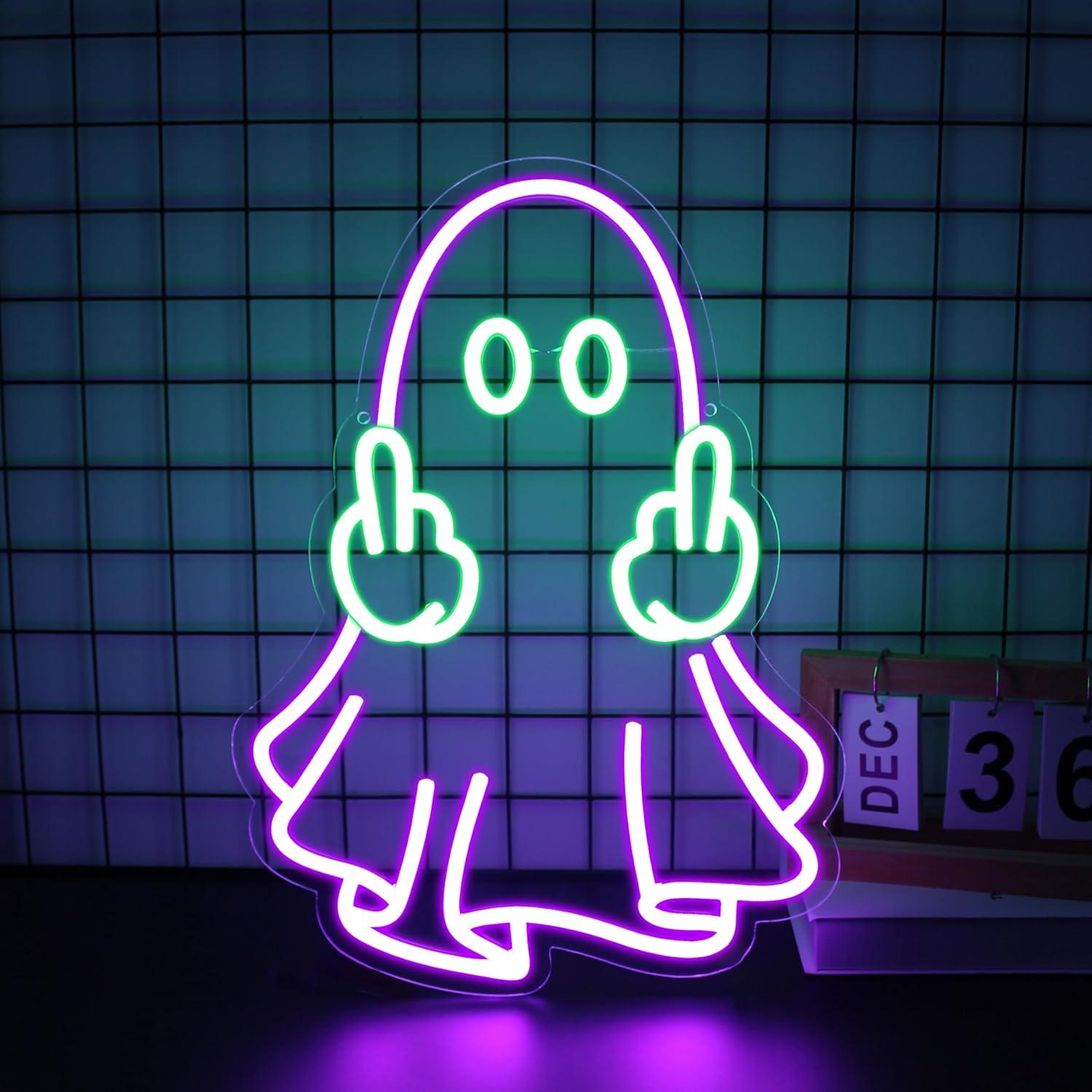 Neonowy znak duch, zasilany pr – Wall Decor Lighting recenzja i cena