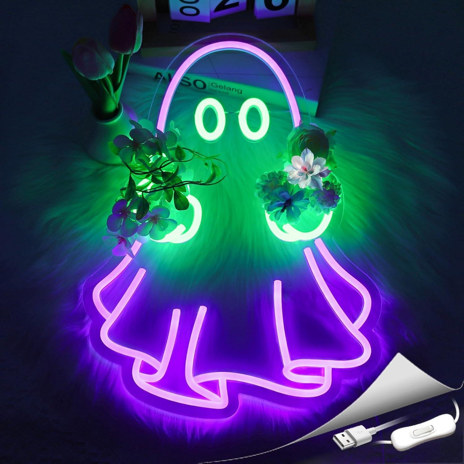Neonowy znak duch, zasilany pr – Wall Decor Lighting recenzja i cena