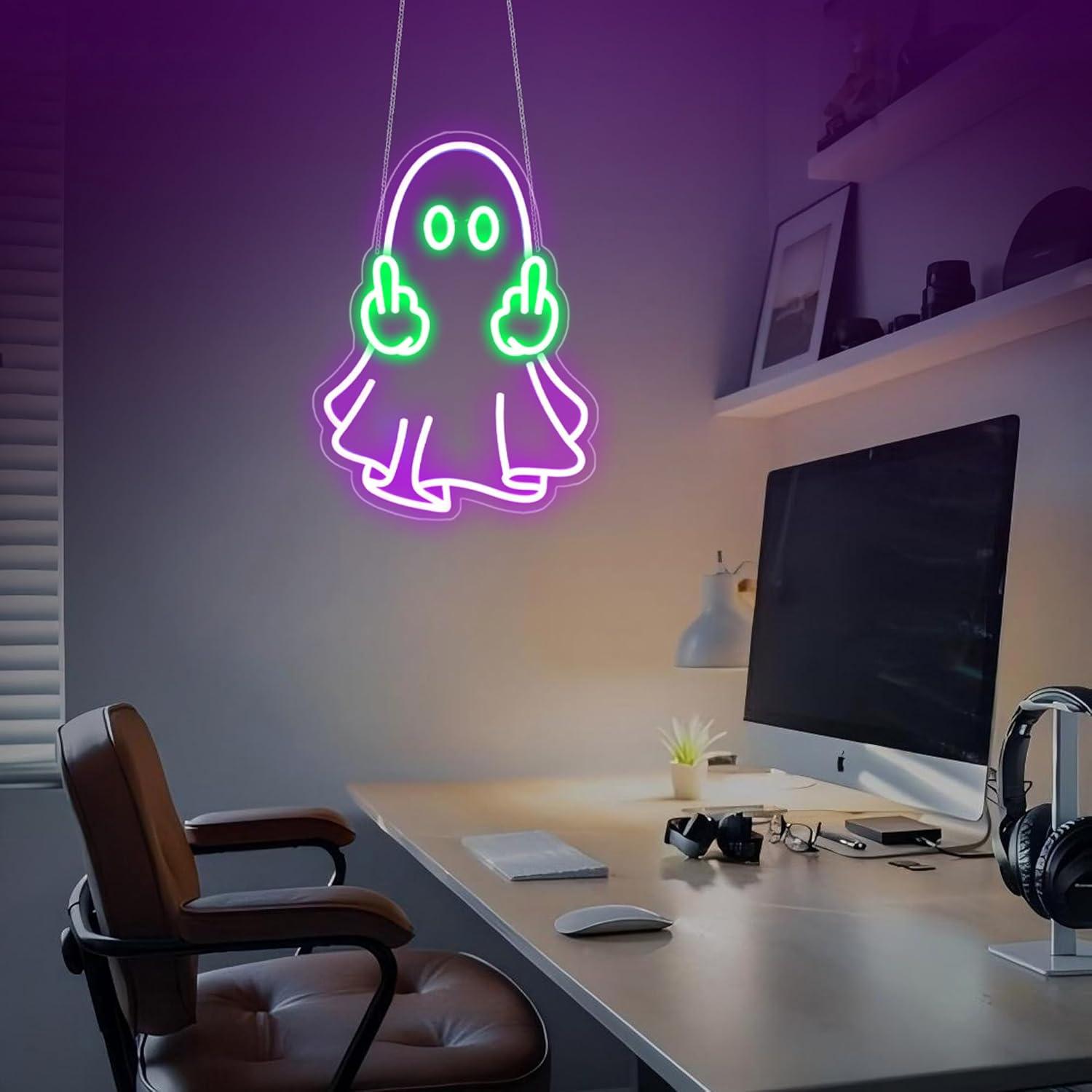 Neonowy znak duch, zasilany pr – Wall Decor Lighting recenzja i cena