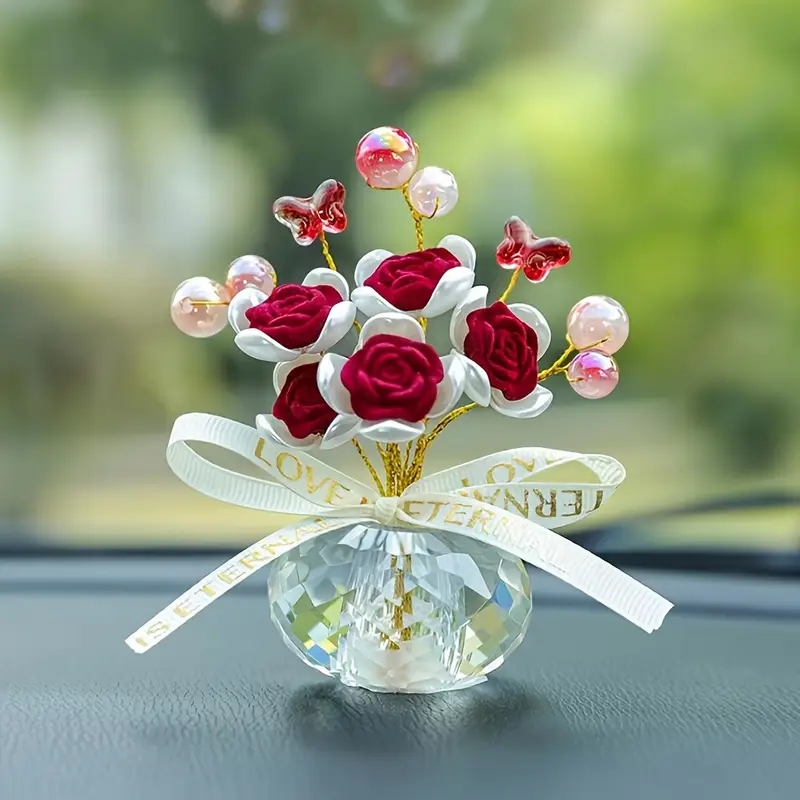 1PC Crystal Glass Rose Dashboa – Lighting Mcqueen Bedroom Decor recenzja i cena