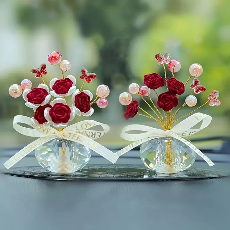 1PC Crystal Glass Rose Dashboa – Lighting Mcqueen Bedroom Decor recenzja i cena