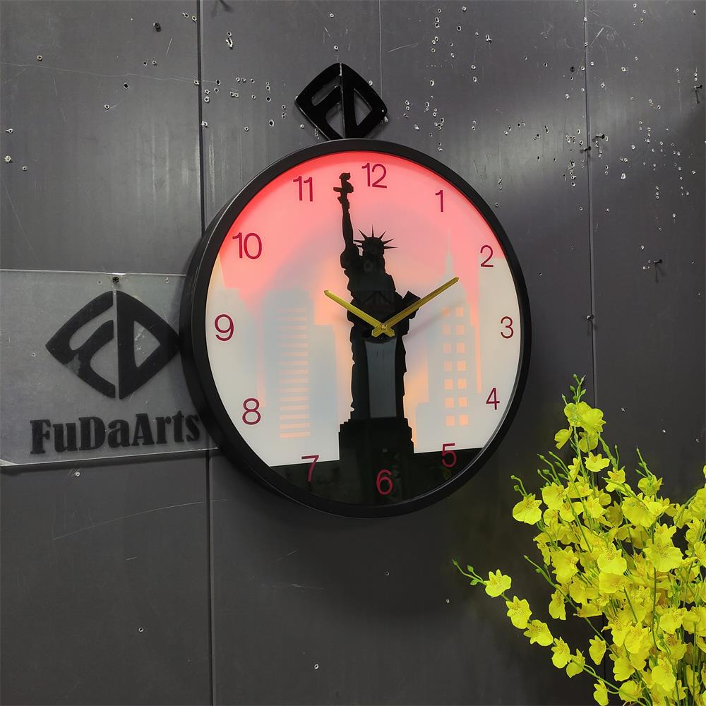 Zegar ścienny 45 cm z lampką n – Lighting Home Decor Wall Clocks recenzja i cena