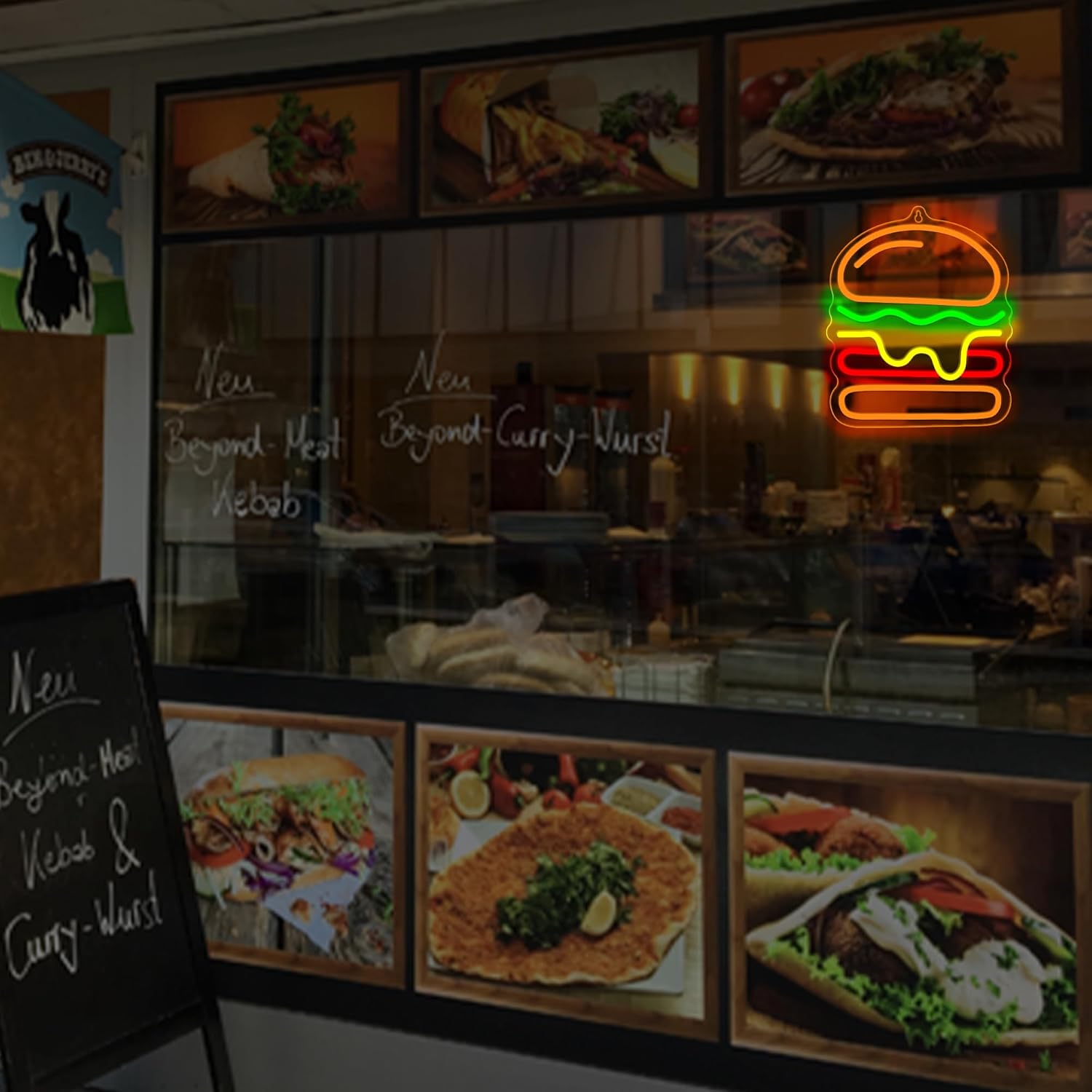 Neon Burger z Warstwowym Serem – Lighting Home Decor Ideas recenzja i cena