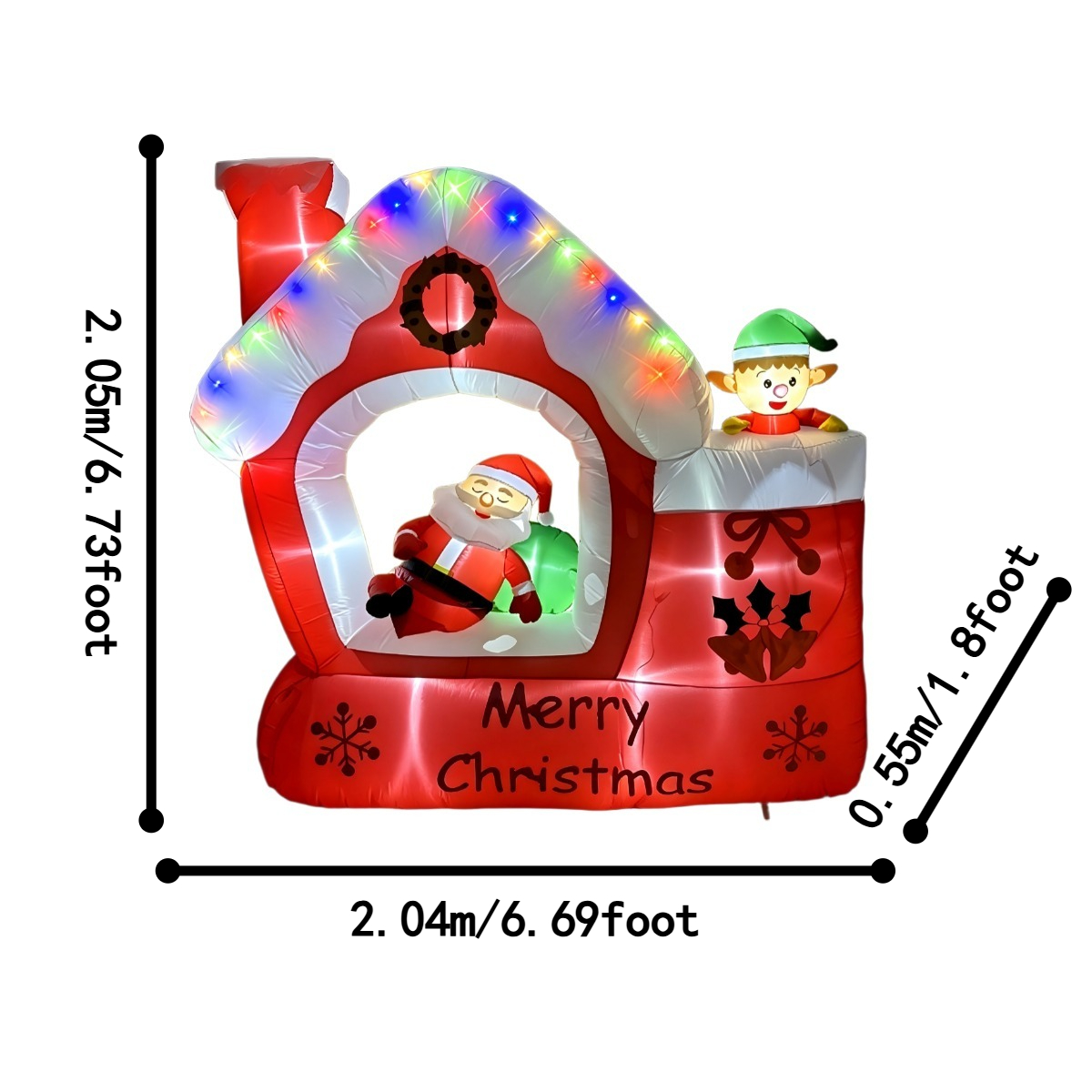 6,7-metrowe dmuchane ozdoby św – Santa'S Elves Holiday Lighting & Decor Llc recenzja i cena
