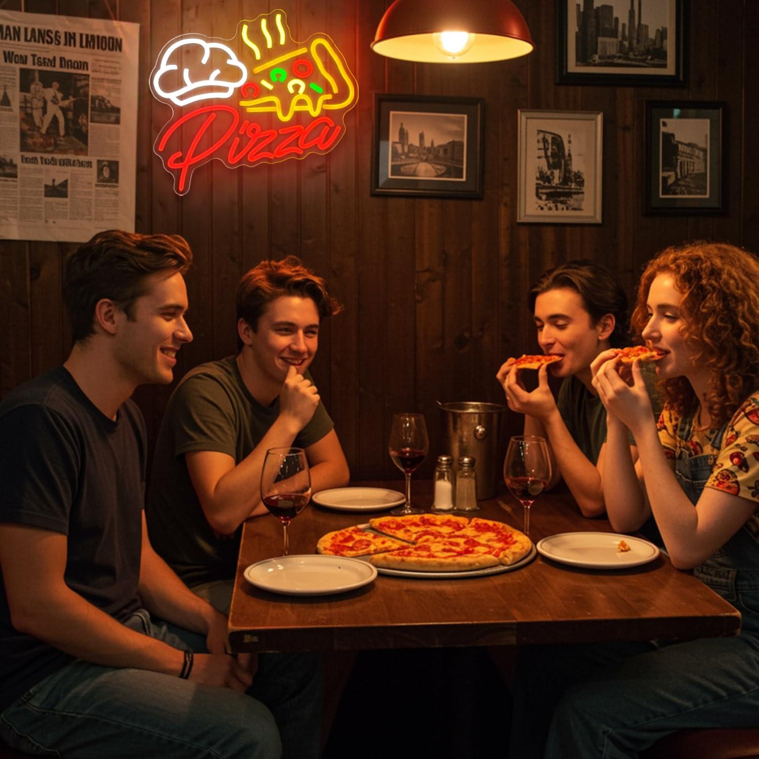 Neonowy szyld pizza, kolorowe  – Wall Decor Lighting recenzja i cena